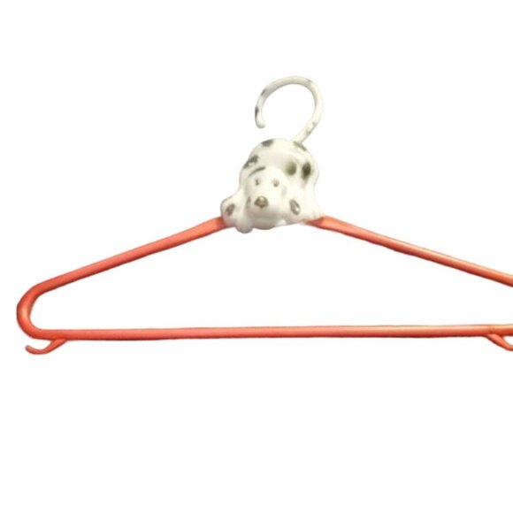 Vintage Dalmatian Clothes Hanger Tail Set of 3 Plastic Black White Red - Picture 1 of 7